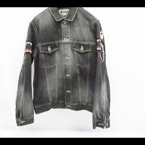 Bape Shark denim jacket gray